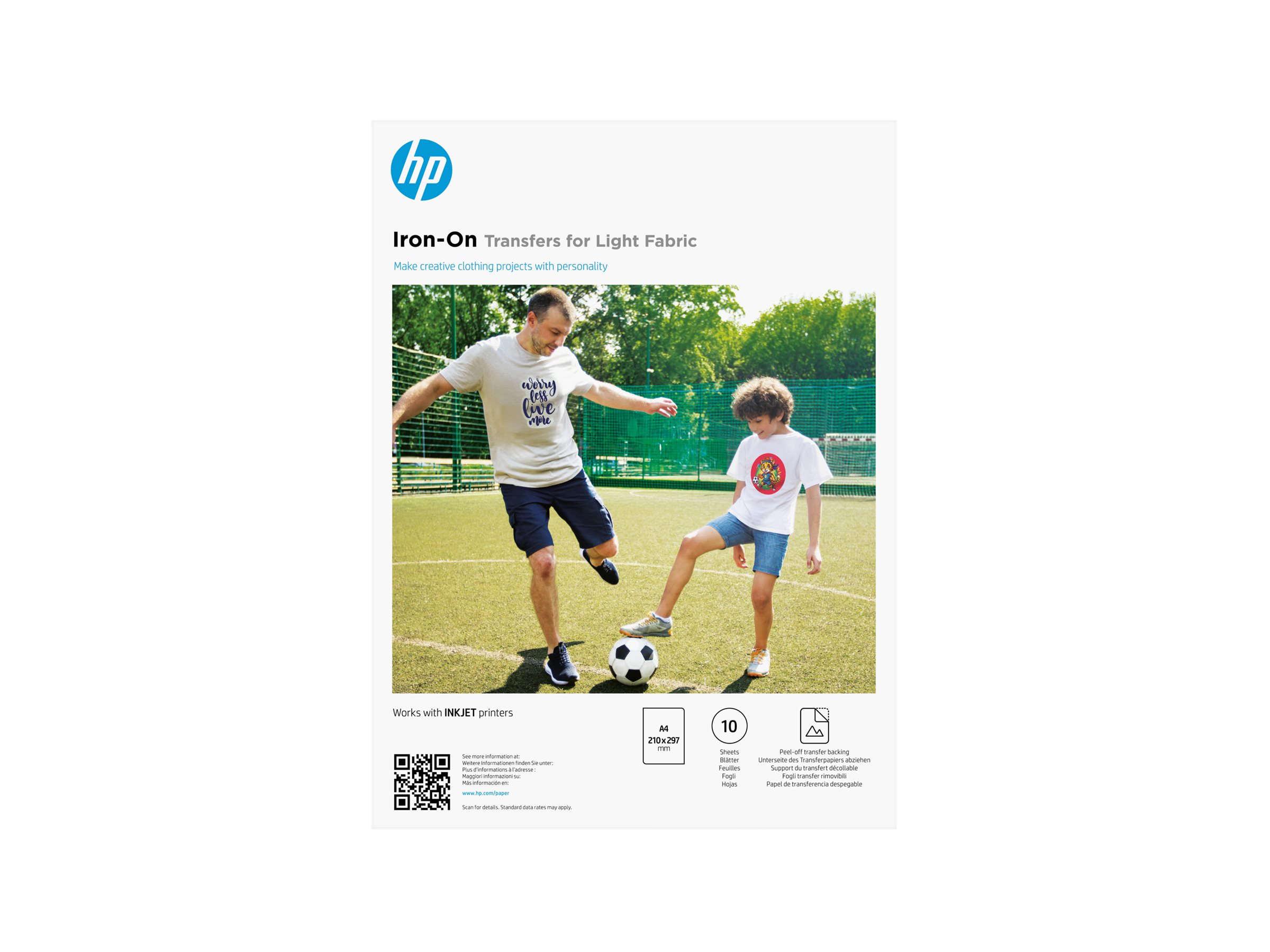 HP Mønsteroverførsler Let stof A4 (210 x 297 mm) 10etikette(r)