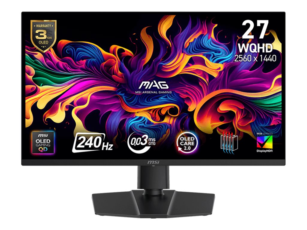 MSI MAG 273QP QD-OLED X24 27 2560 x 1440 (2K) DisplayPort HDMI 240 Hz