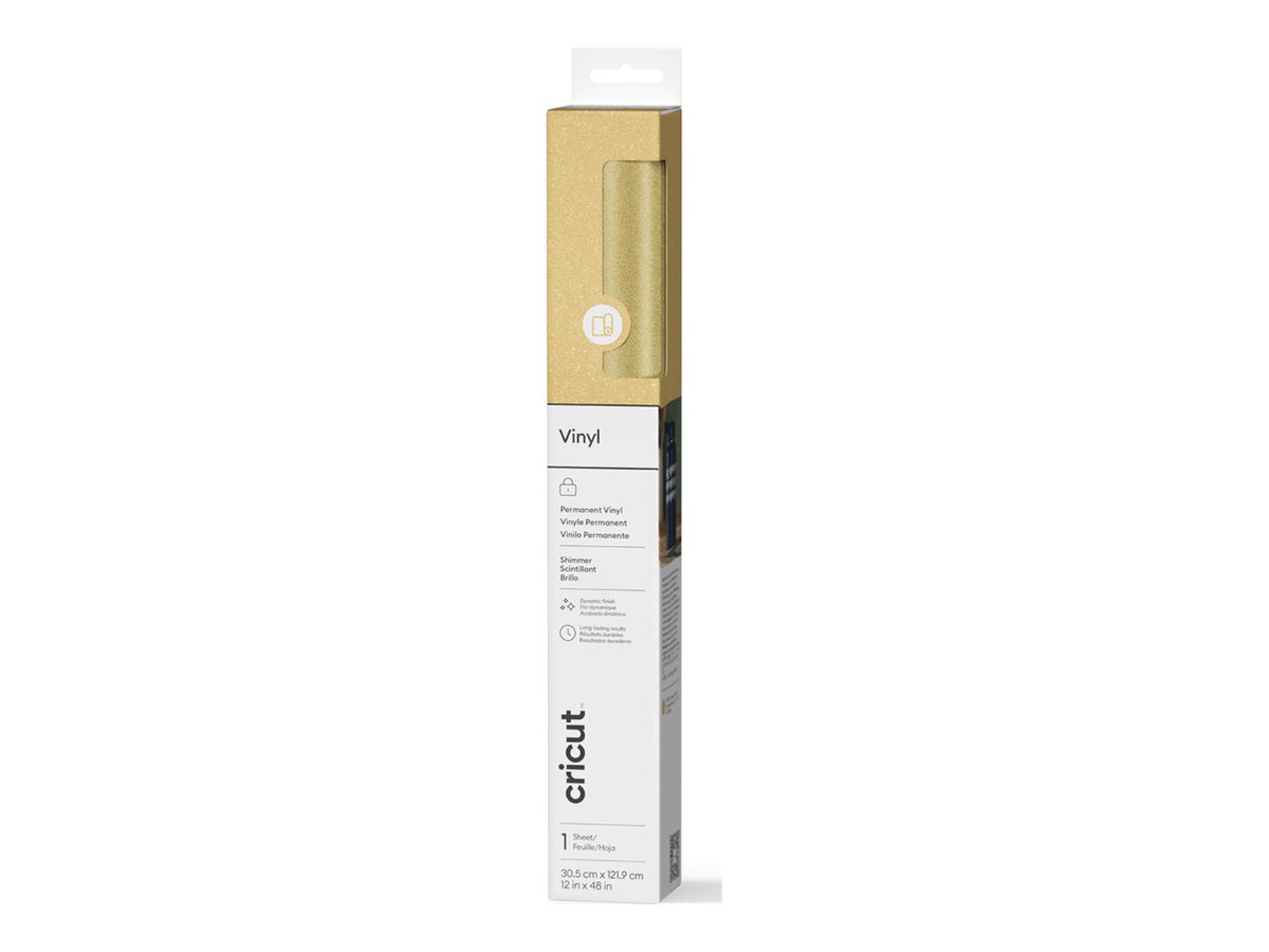 Cricut Premium Vinyl Shimmer Hobbymateriale Guld