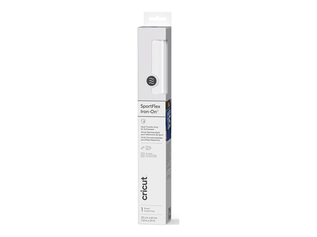 Cricut SportFlex Iron-On Varmeoverførselsmateriale Hvid