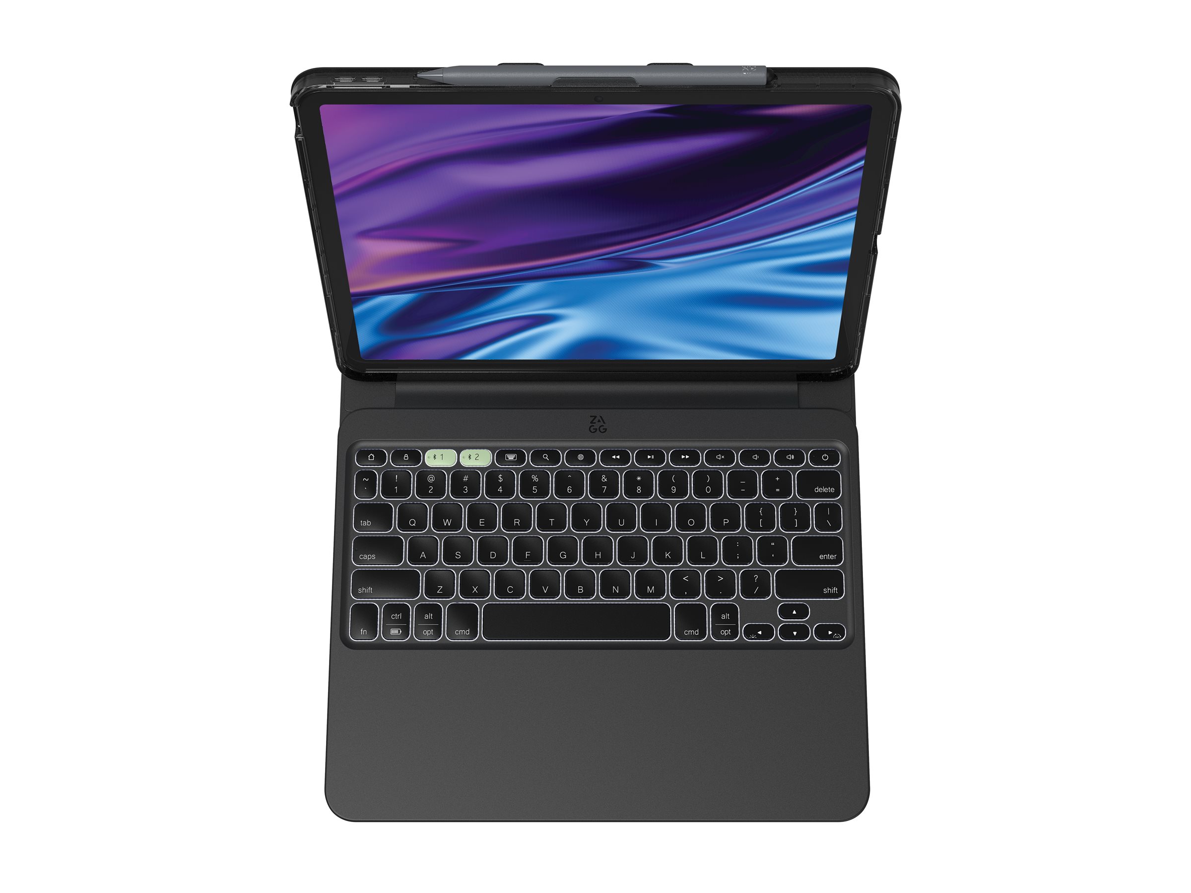 ZAGG Pro Keys 2 Tastatur og folio-kasse 7 farver Trådløs Tysk