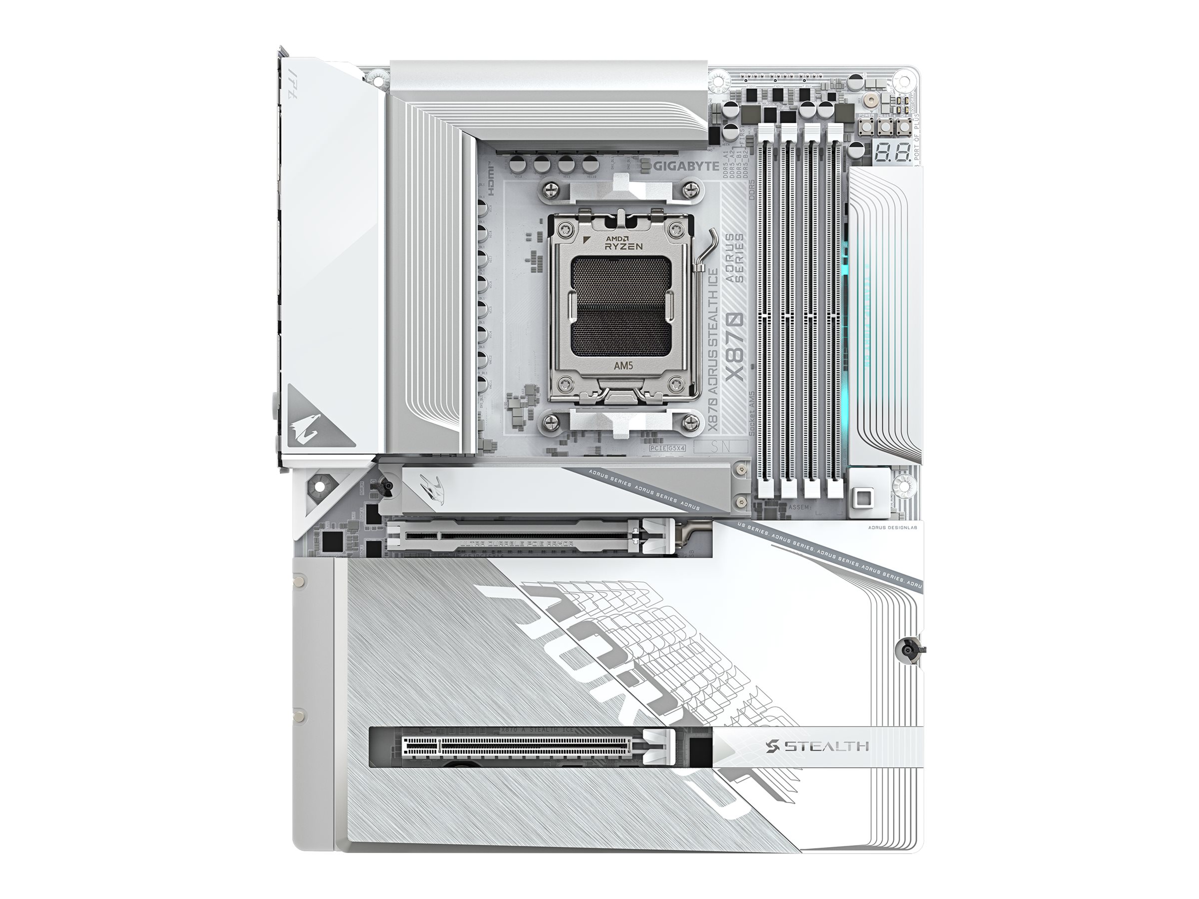 AORUS X870 STEALTH ICE ATX Socket AM5 AMD X870