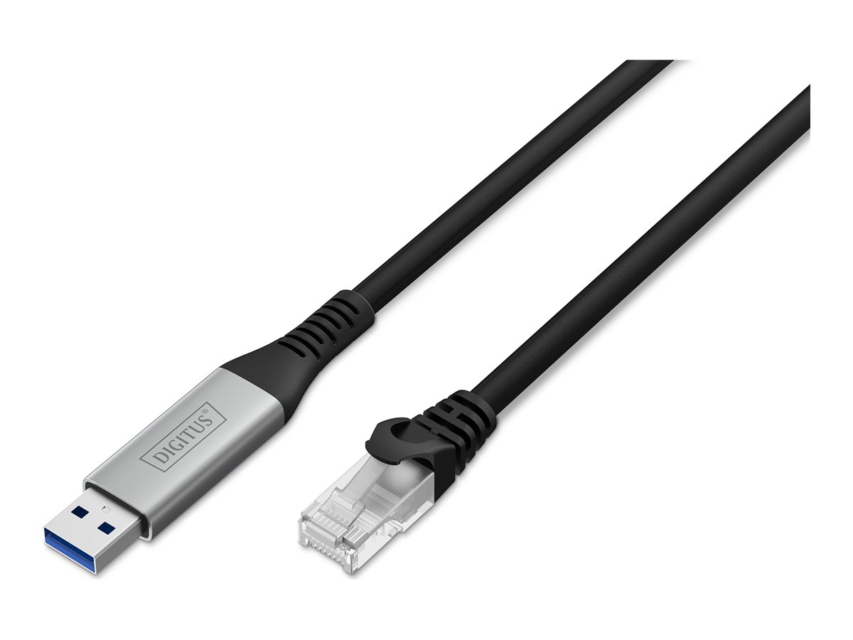 CAT 6A S/FTP Cable - USB-A to  RJ45 - 1 Gbit/s - 10m - USB 3.2 Gen1 - LSZH Jacket