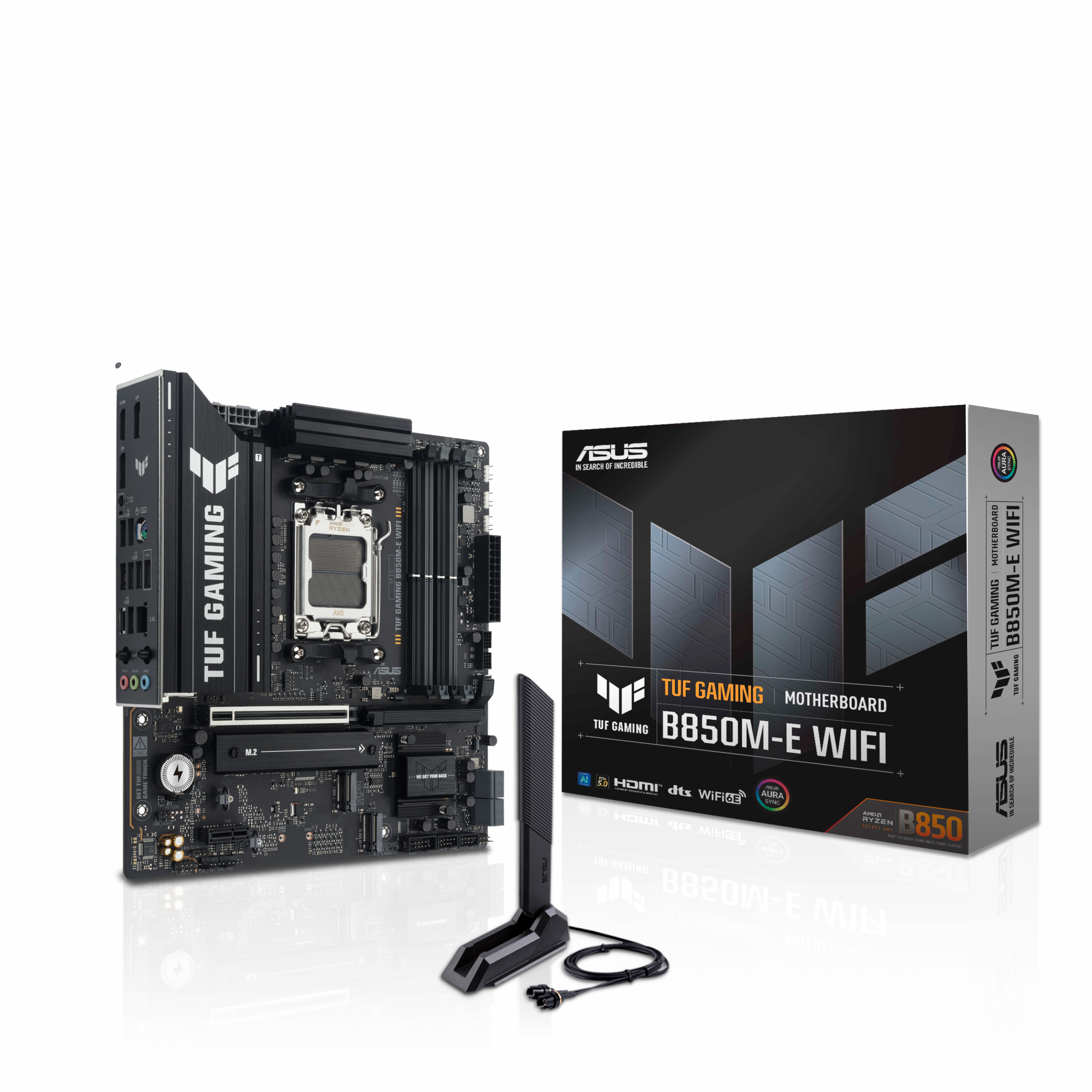 ASUS TUF GAMING B850M-E WIFI AMD B850 Sokkel AM5 micro ATX