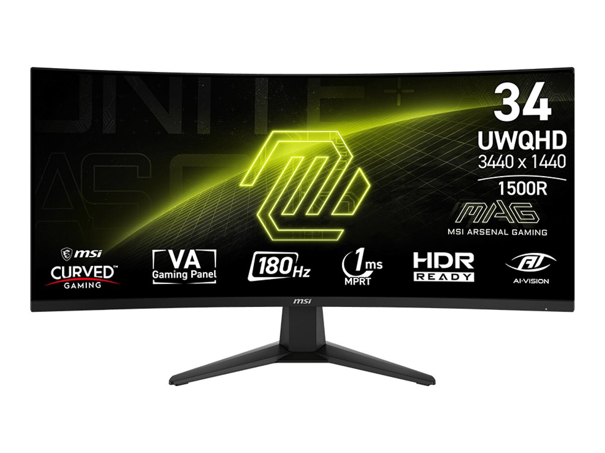 MSI MAG 346CQ 34 VA 3440 x 1440 (UltraWide) DisplayPort HDMI 180 Hz