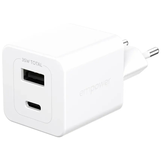 empower by PanzerGlass Turbo 35W GaN Adapter USB-C + USB-A
