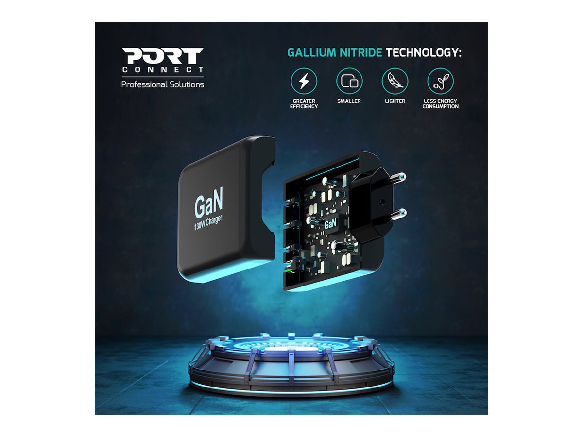 PORT Connect Adapter 130Watt 3xUSB-C 1xUSB-A 3.0
