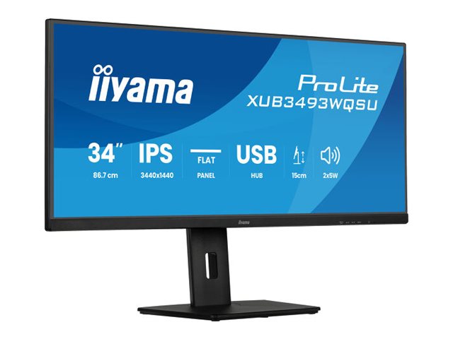iiyama ProLite XUB3493WQSU-B6 34 IPS 3440 x 1440 (UltraWide) HDMI DisplayPort 120Hz