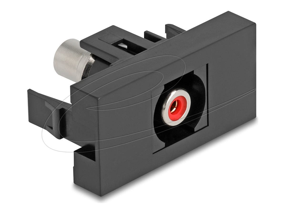 Delock Easy 45 - klik i-modul - RCA hun til RCA hun - rød/sort