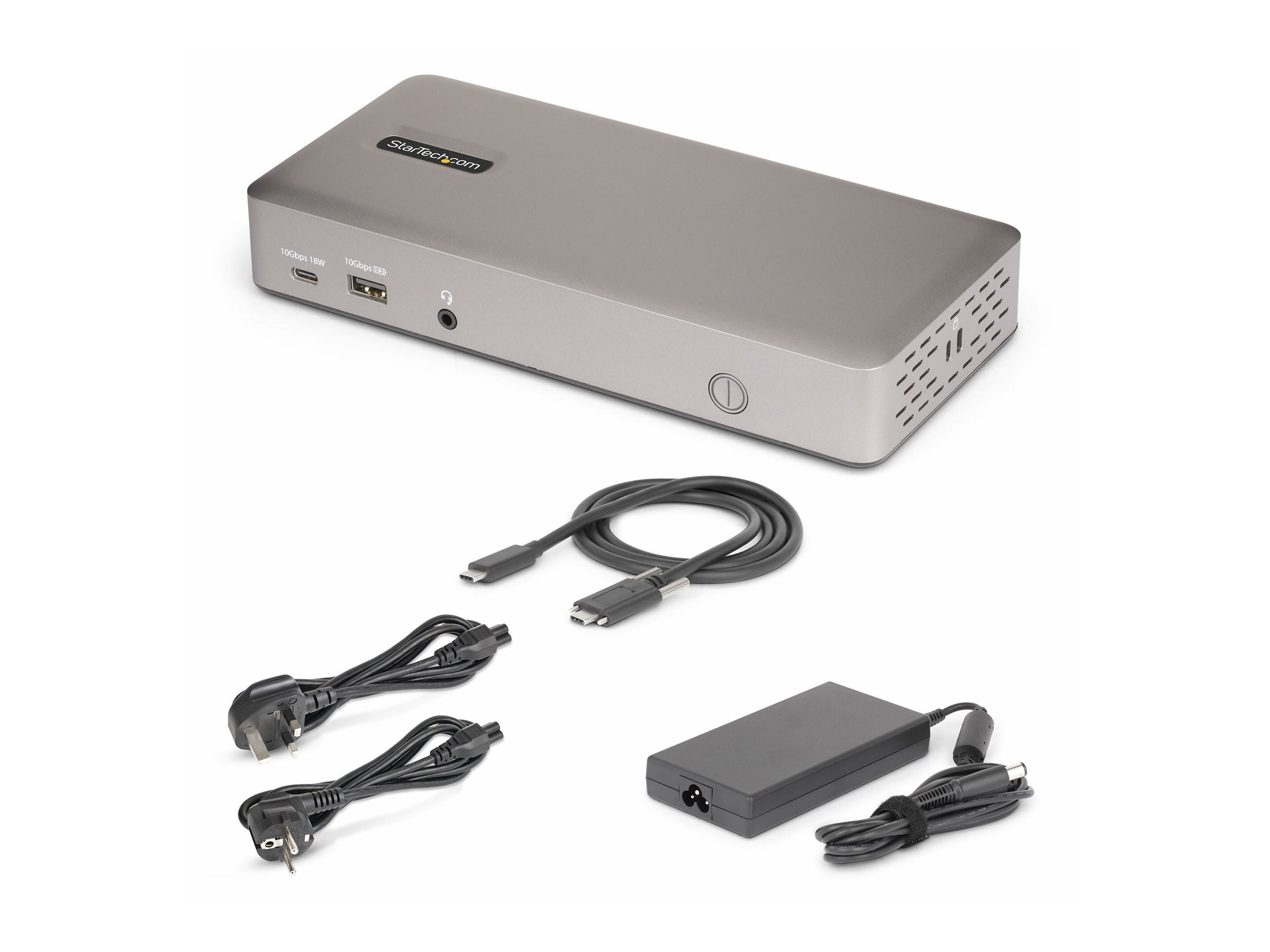 StarTech.com Triple-Monitor USB4 Docking Station, 4K 60Hz HDMI or DisplayPort, 100W Laptop Charging, 2.5GbE, USB-C Multi-Monitor Dock, Driverless USB4 / Thunderbolt 4 Dockingstation