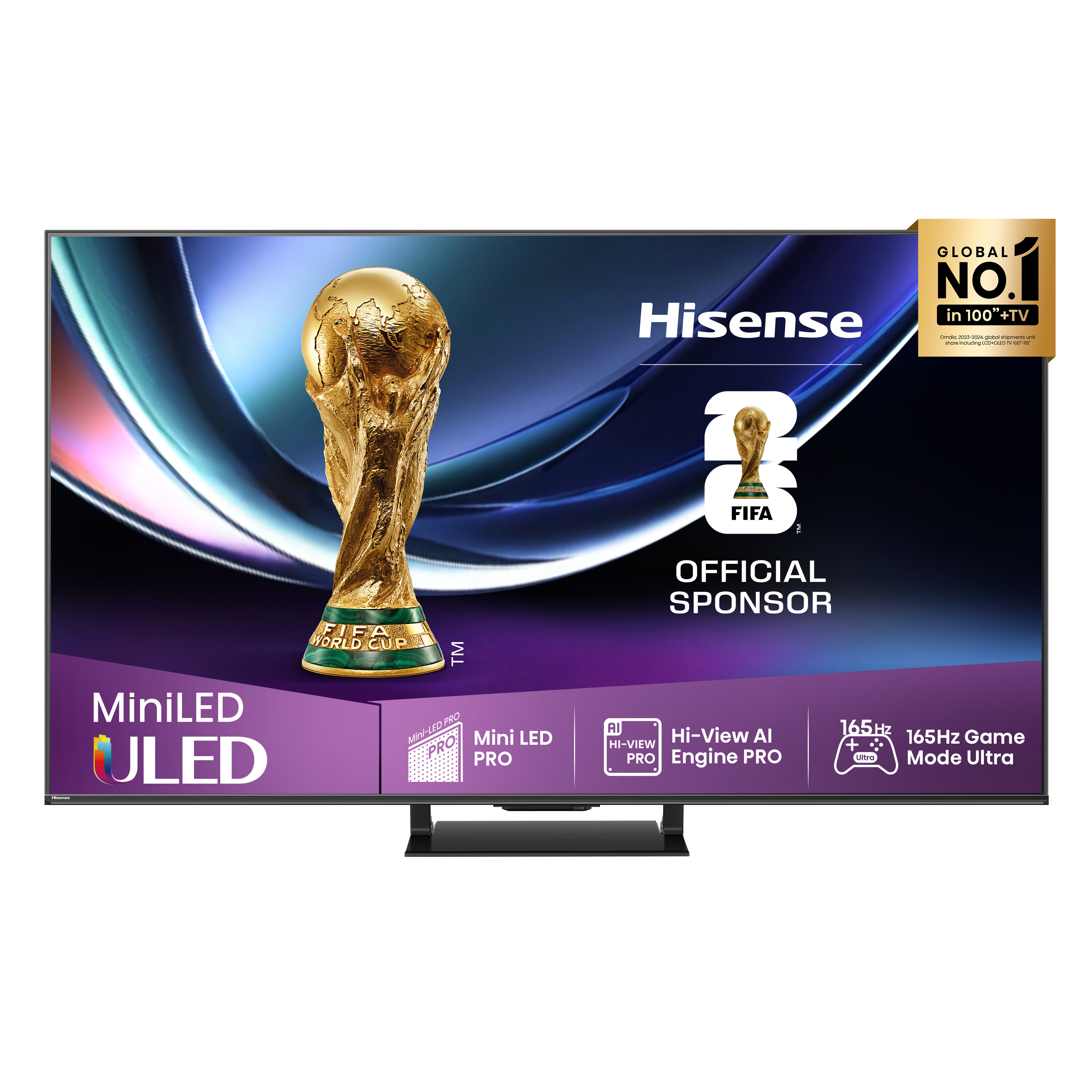 Hisense 55U7Q PRO 139,7 cm (55) 4K Ultra HD Smart TV Wi-Fi Sort 500 cd/m²