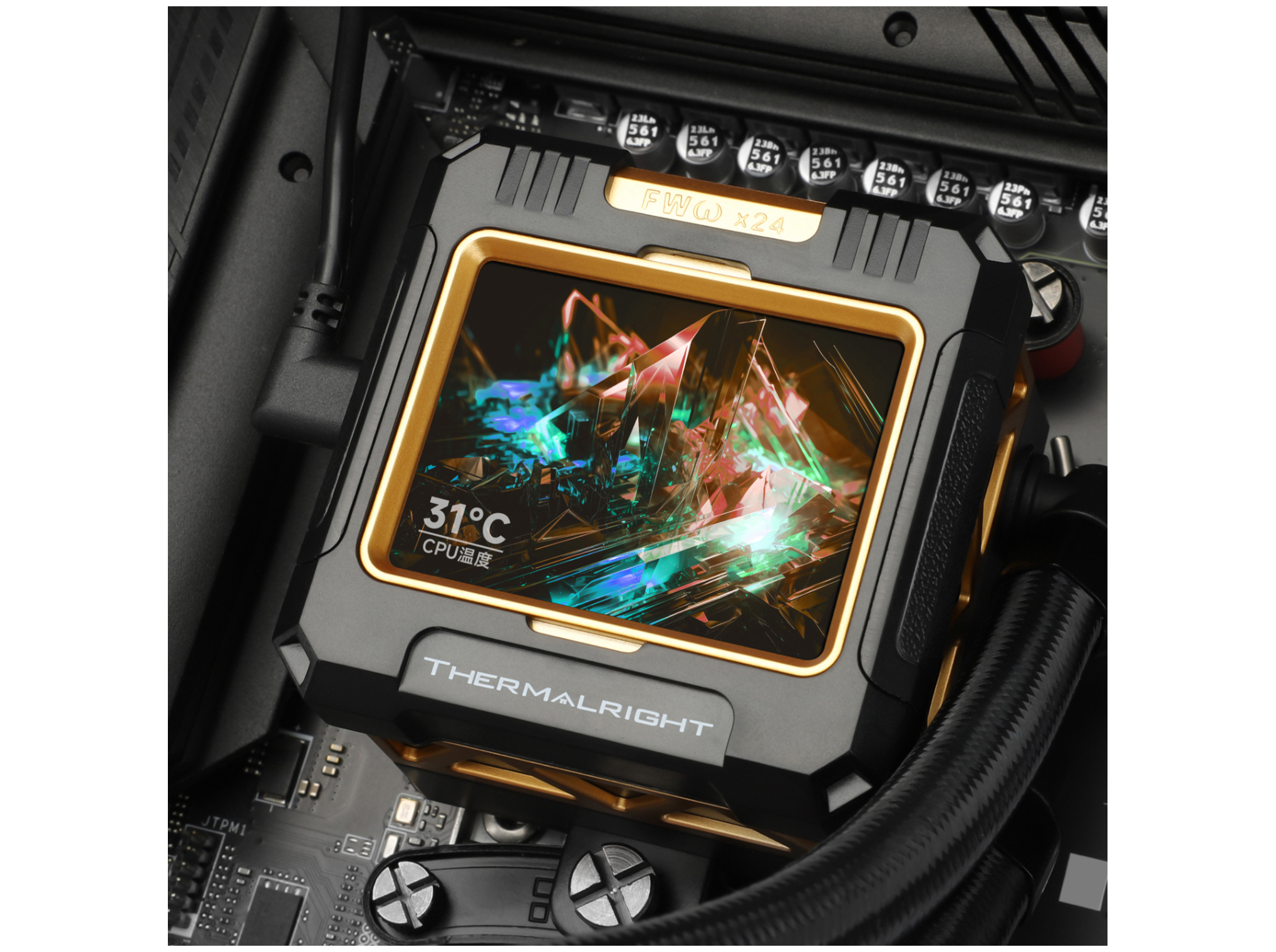 Thermalright Frozen Warframe 420 BLACK ARGB Processors flydende kølesystem 1-pack Sort 140 mm