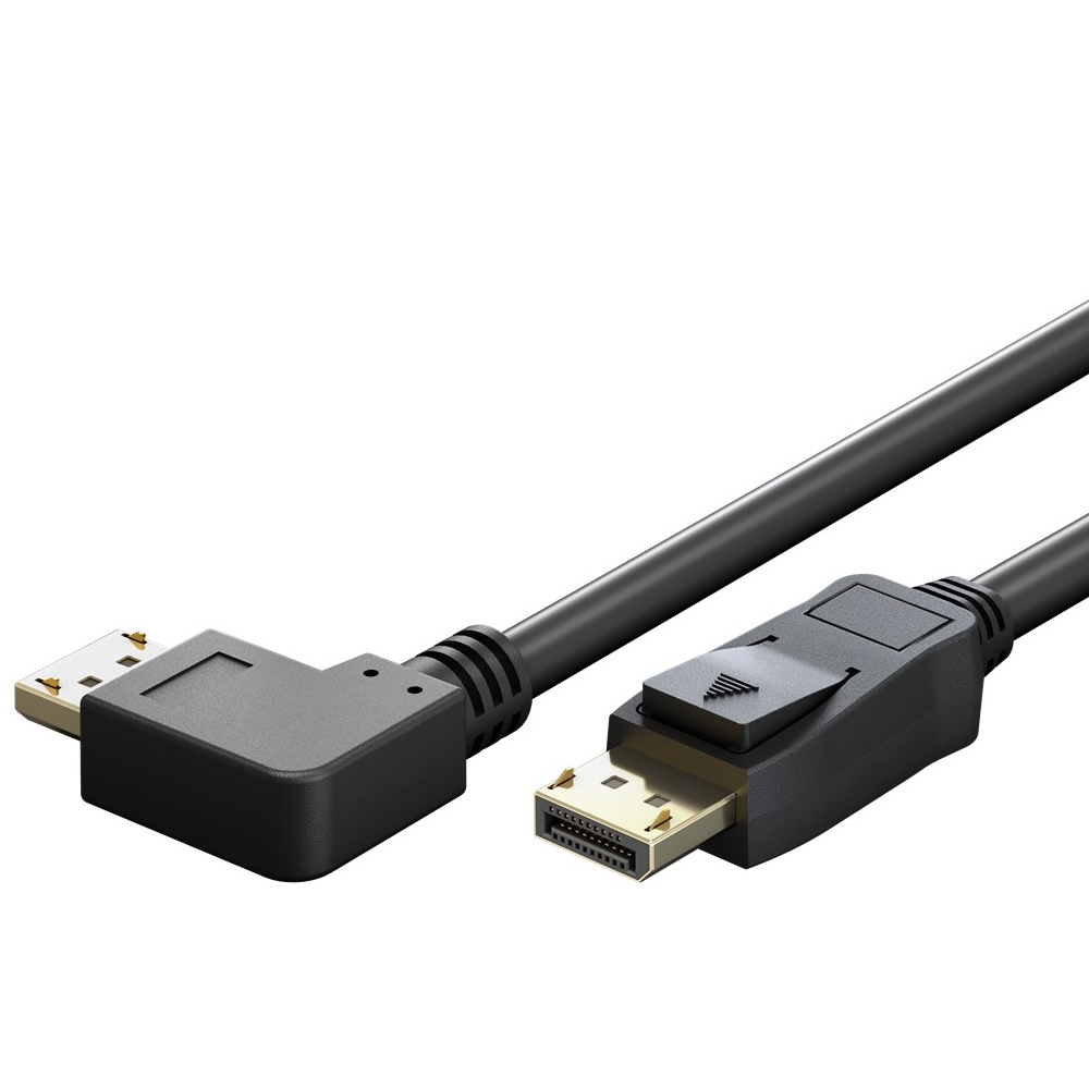 Goobay DisplayPort 2.1 Kabel Højre vinklet 8K 144Hz 5 m