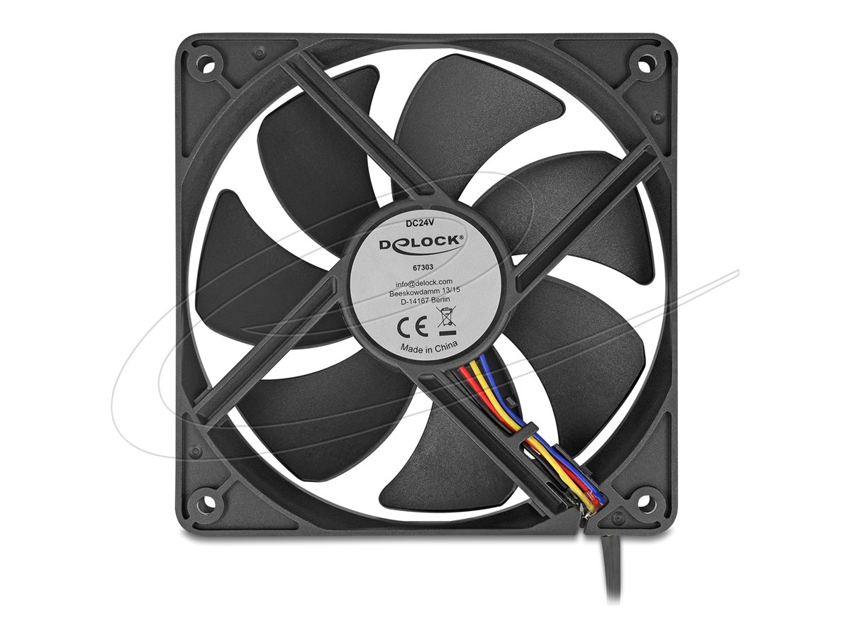DeLOCK Fan 1-pack Sort 120 mm