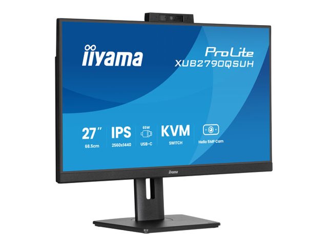 iiyama ProLite XUB2790QSUH-B2 27 IPS 2560 x 1440 (2K) HDMI DisplayPort USB-C 100Hz Dockingskærm