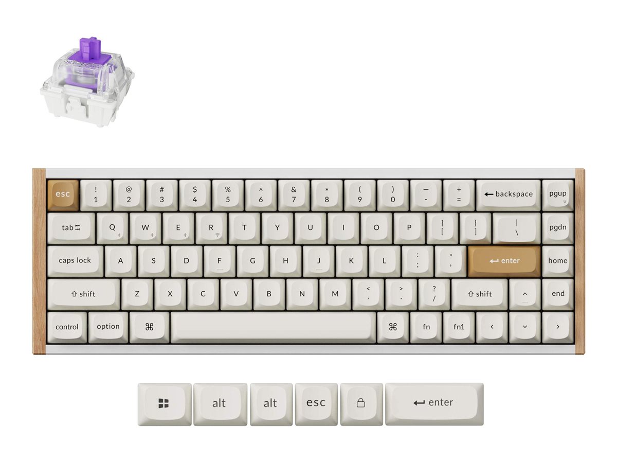 Keychron K6 HE Tastatur Magnetisk RGB Trådløs Kablet