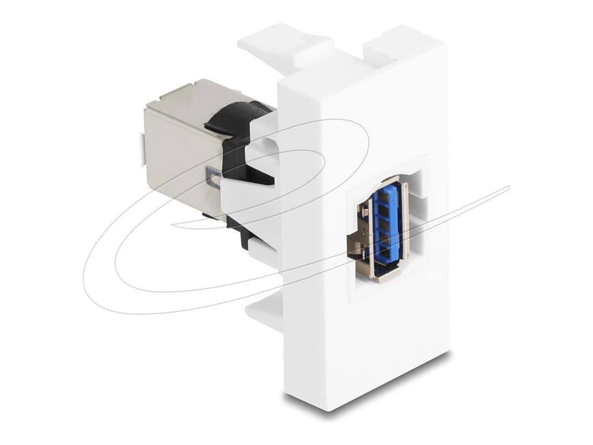 Delock Easy 45 - klik i-modul - 5 Gbps - 1 gang - hvid
