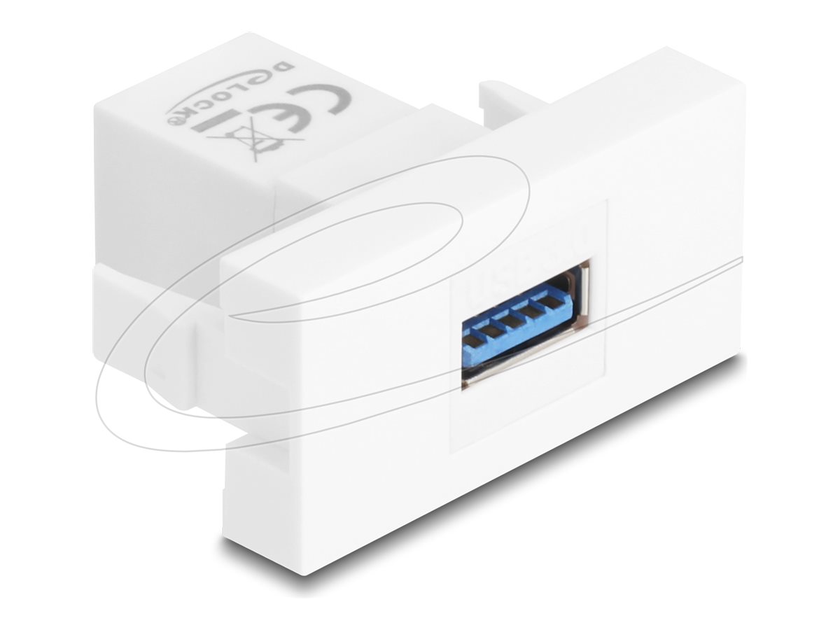 Delock Easy 45 - klik i-modul - 5 Gbps - 1 gang - hvid