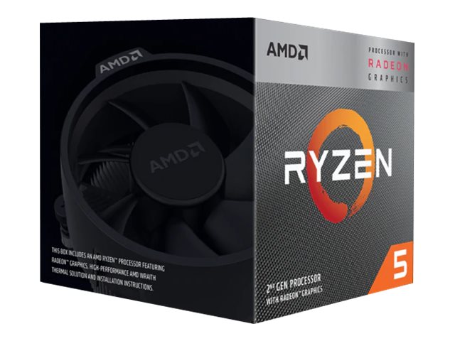 AMD CPU Ryzen 5 3400G 3.7GHz Quad-Core Socket AM4 TRAY - w/cooler