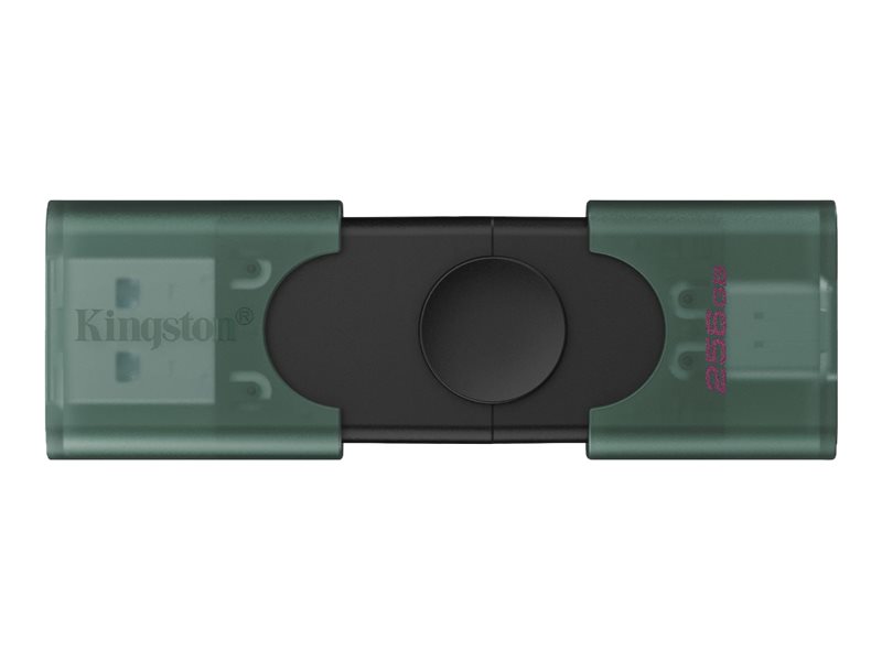 Kingston DataTraveler Duo 256GB USB 3.2 Gen 1 / USB-C USB stick Sort Grøn