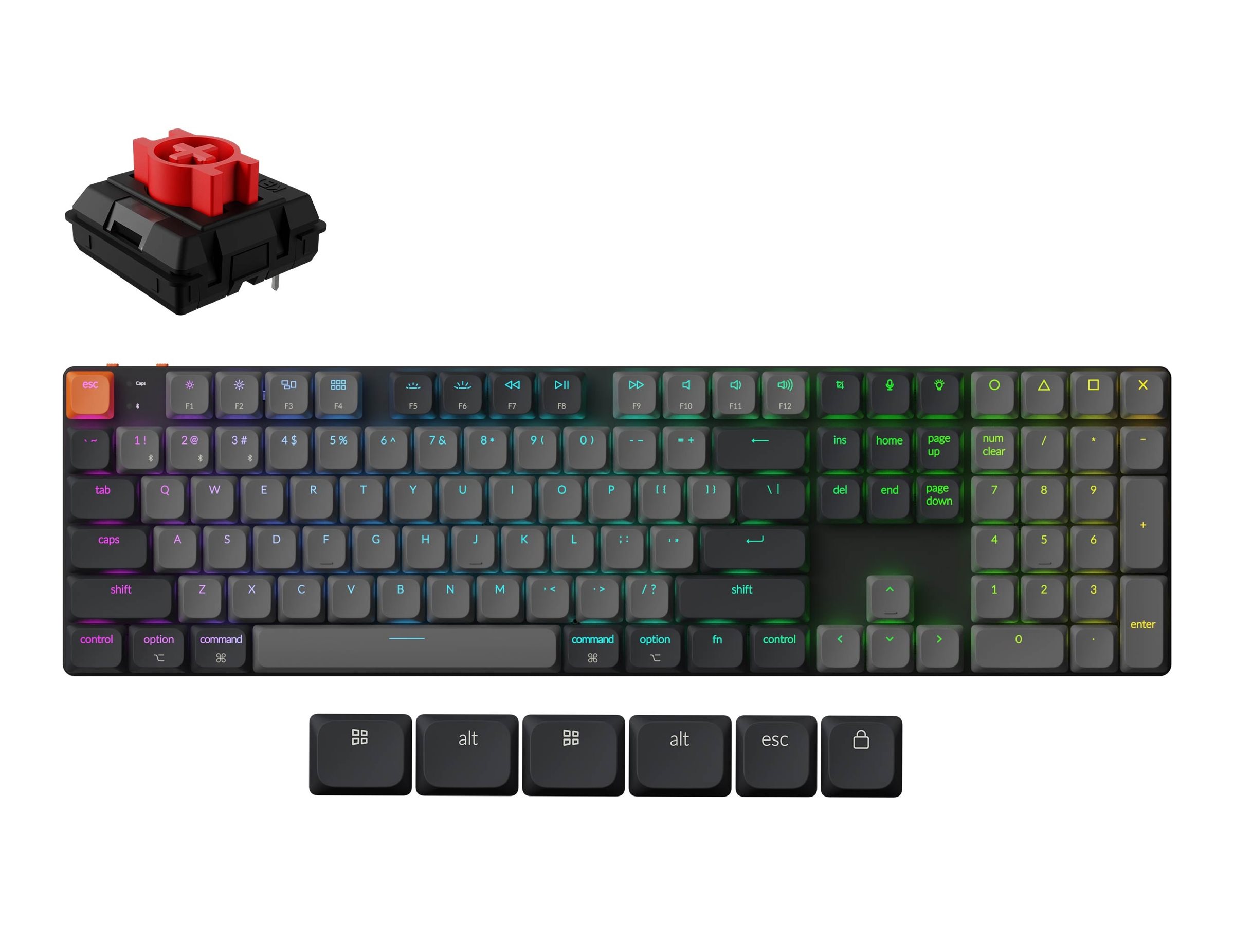 Keychron K5 Tastatur Mekanisk RGB Trådløs Kablet