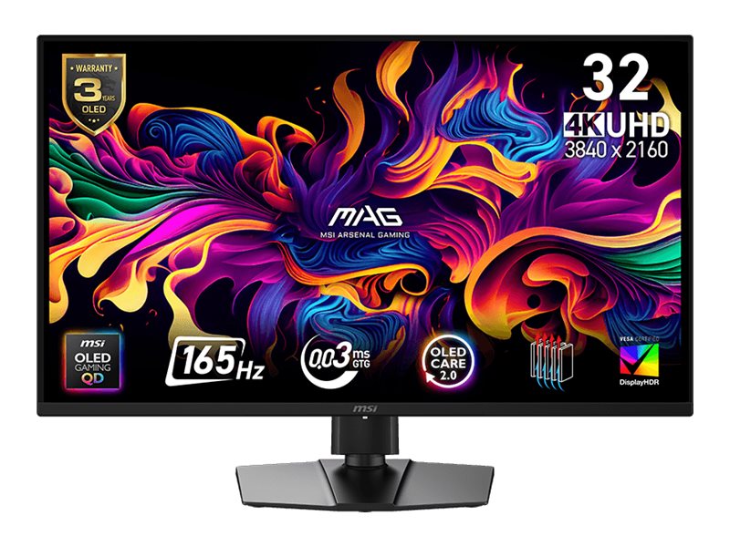 MSI MAG 322UP QD-OLED E16 31.5 OLED 3840 x 2160 (4K) HDMI DisplayPort 165 Hz