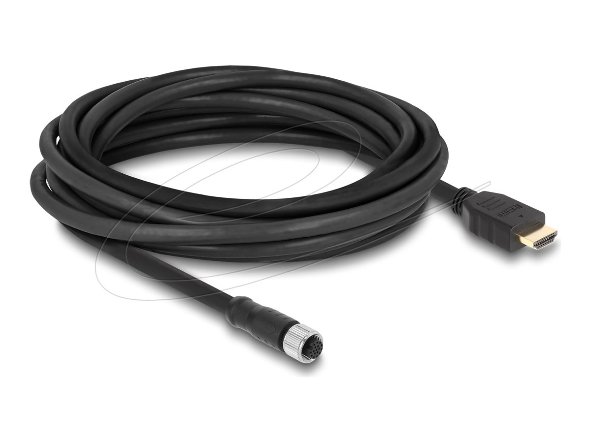 Delock Videoadapterkabel 5m Sort