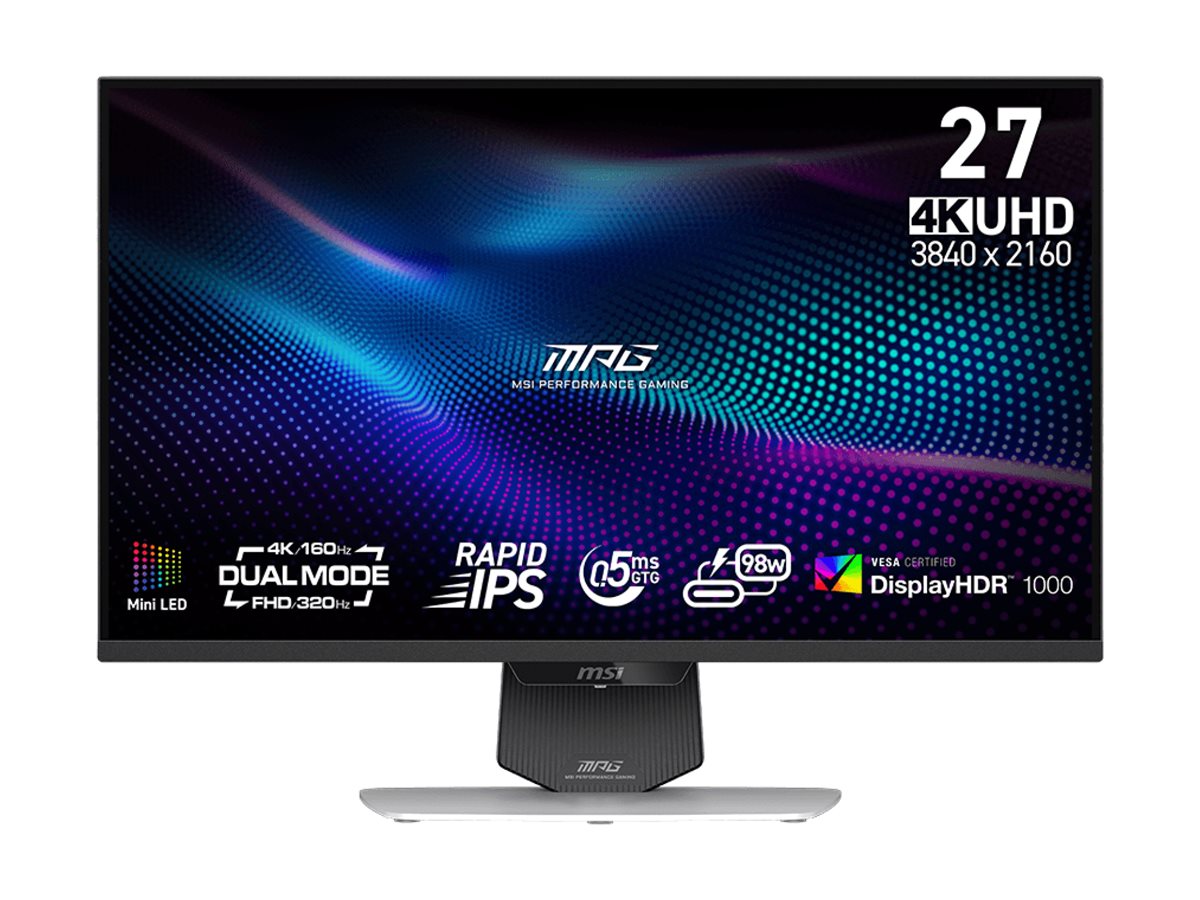 MSI MPG 274URDFWDE E16M 27 Fast IPS 3840 x 2160 (2 x 1920 x 1080) HDMI DisplayPort USB-C 160Hz