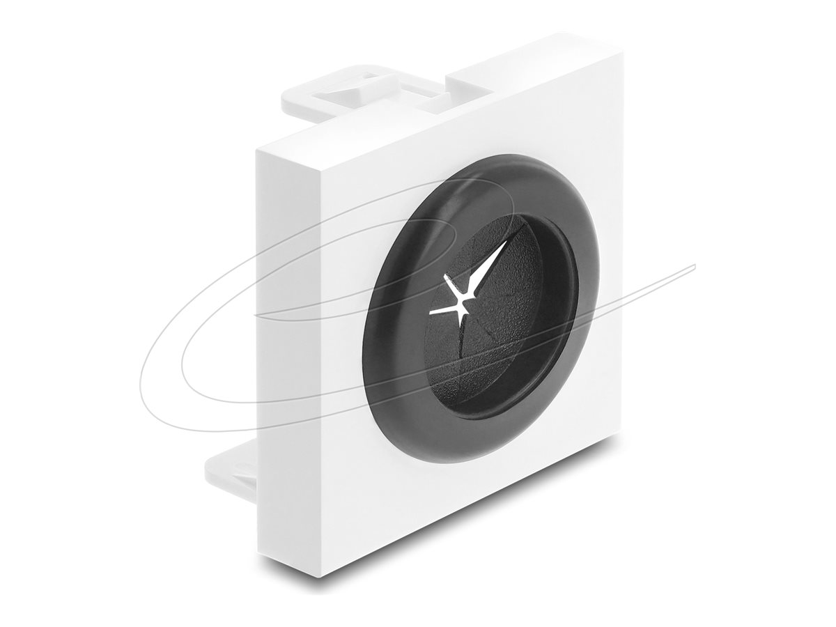 Delock Easy 45 - klik i-modul - kabelgennemføringer, runde, diameter 23 mm - sort, hvid