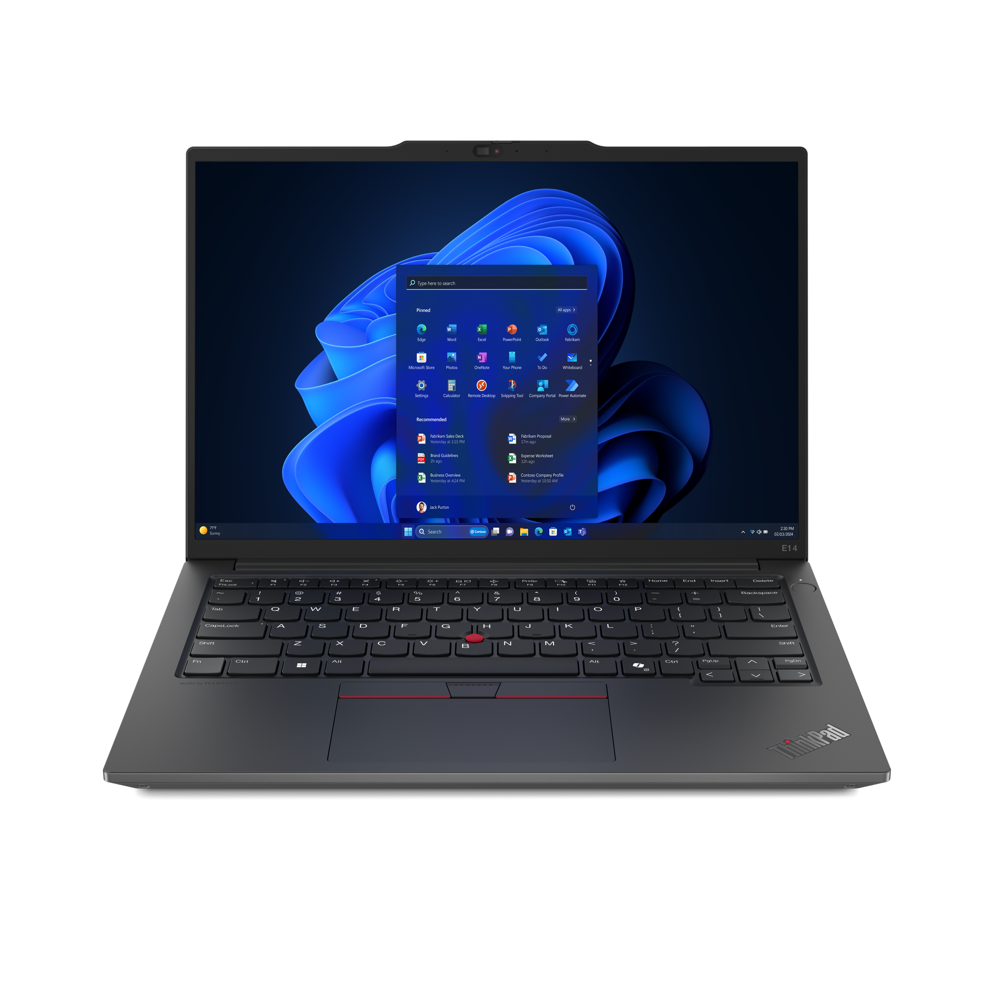 Lenovo ThinkPad E14 Gen 6 (Intel) Intel Core Ultra 7 155H Laptop 35,6 cm (14) WUXGA 32 GB DDR5-SDRAM 1 TB SSD Wi-Fi 6E (802.11ax) Windows 11 Pro Tysk Sort