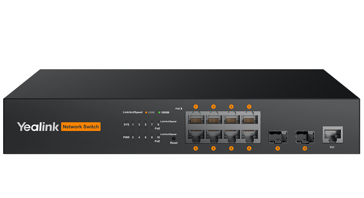 Yealink RCH80 Administreret L2+ Strøm over Ethernet (PoE) Sort