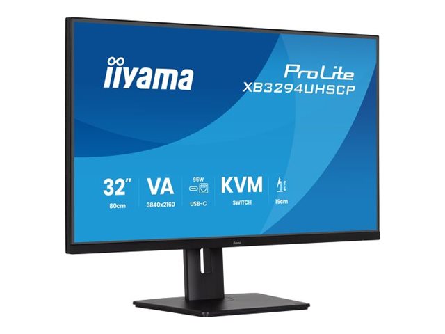 iiyama ProLite XB3294UHSCP-B1 31.5 VA 3840 x 2160 (4K) HDMI DisplayPort USB-C 60Hz Dockingskærm