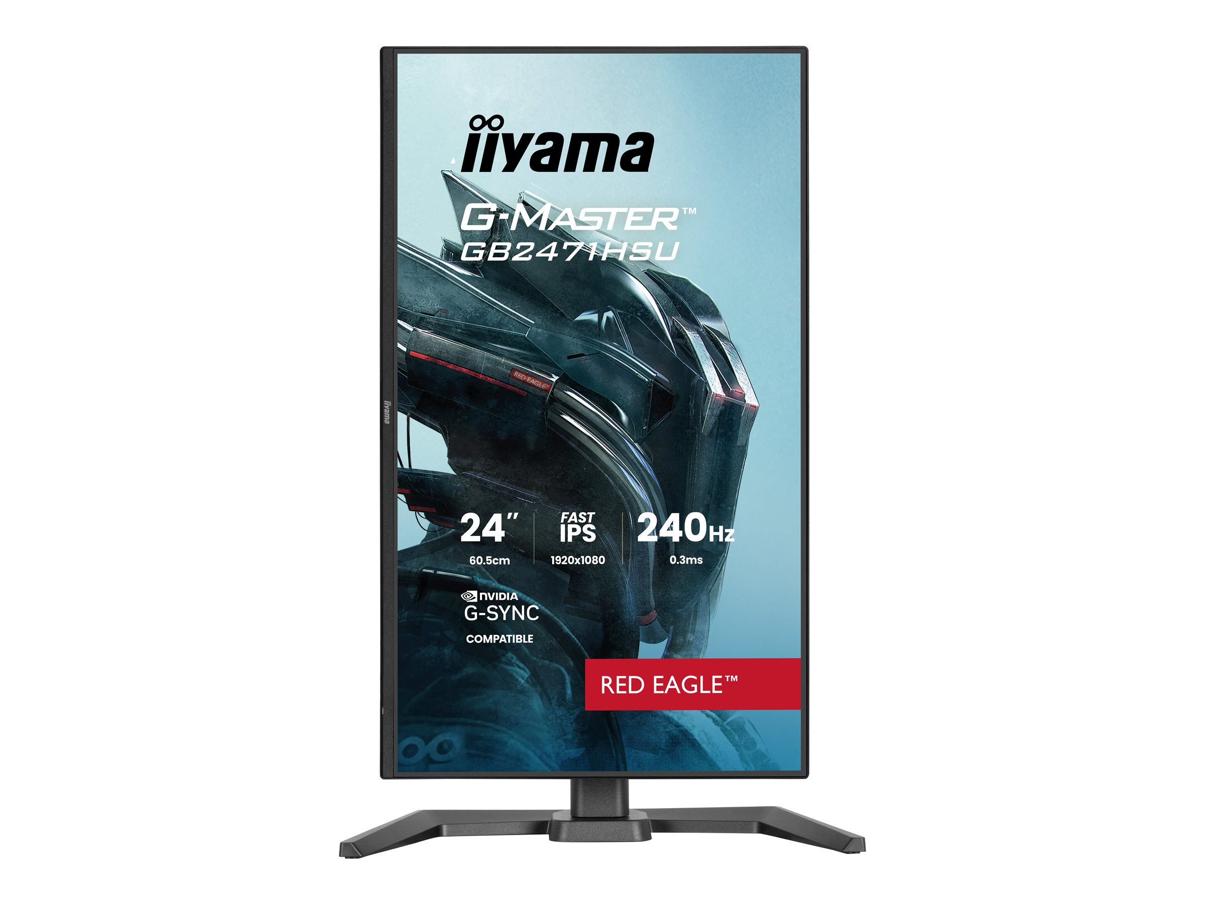 iiyama G-MASTER Red Eagle GB2471HSU-B1 24 Fast IPS 1920 x 1080 (Full HD) HDMI DisplayPort 240Hz