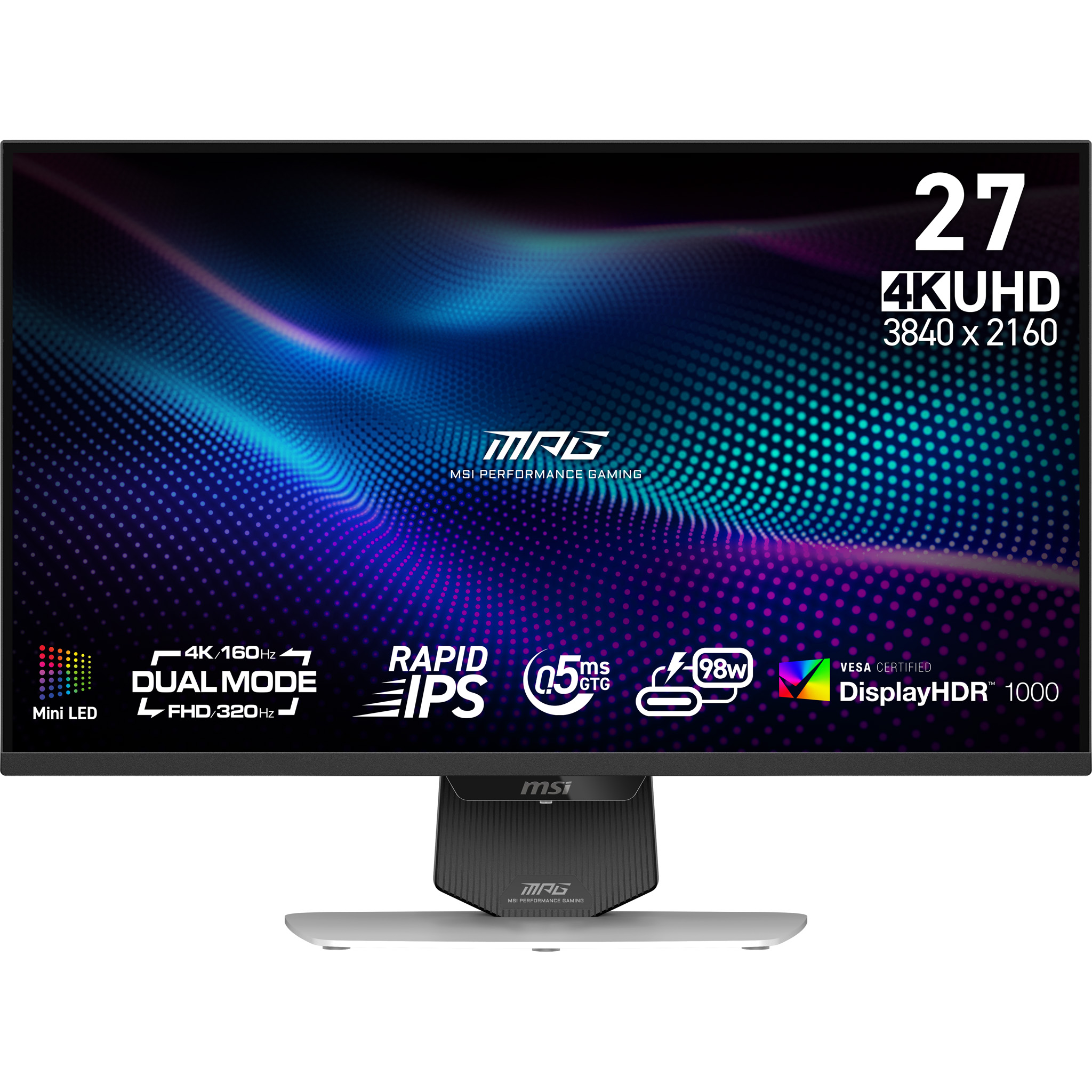 MSI MPG 274URDFW E16M 27 IPS 3840 x 2160 (4K) HDMI DisplayPort 160 Hz