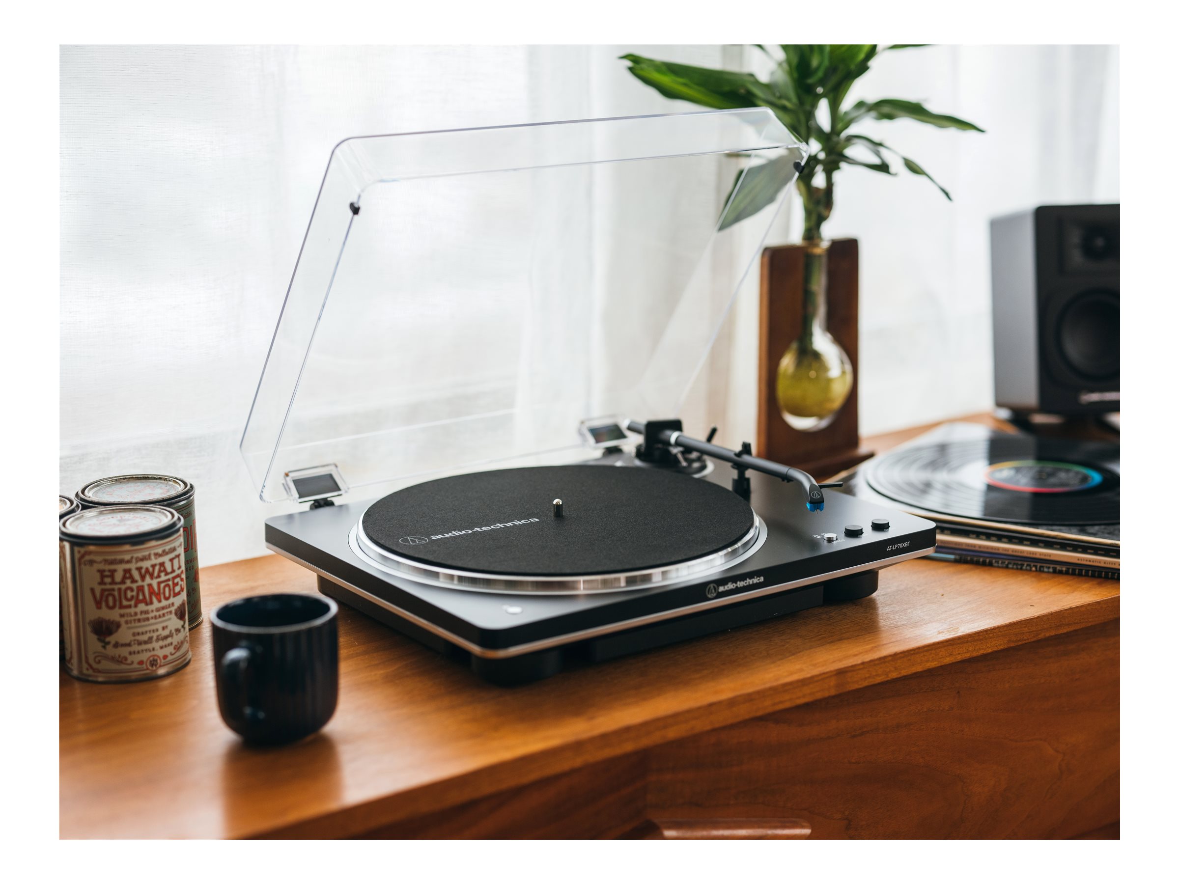 Audio-Technica AT-LP70XBT Pladespiller Stereo Sort Sølv