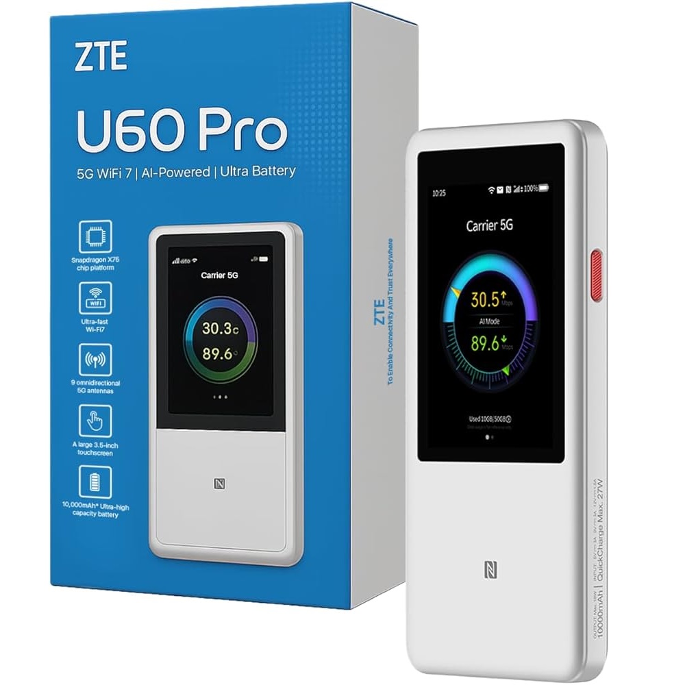 ZTE U60 Pro Trådløs router Bærbar 5G Hvid