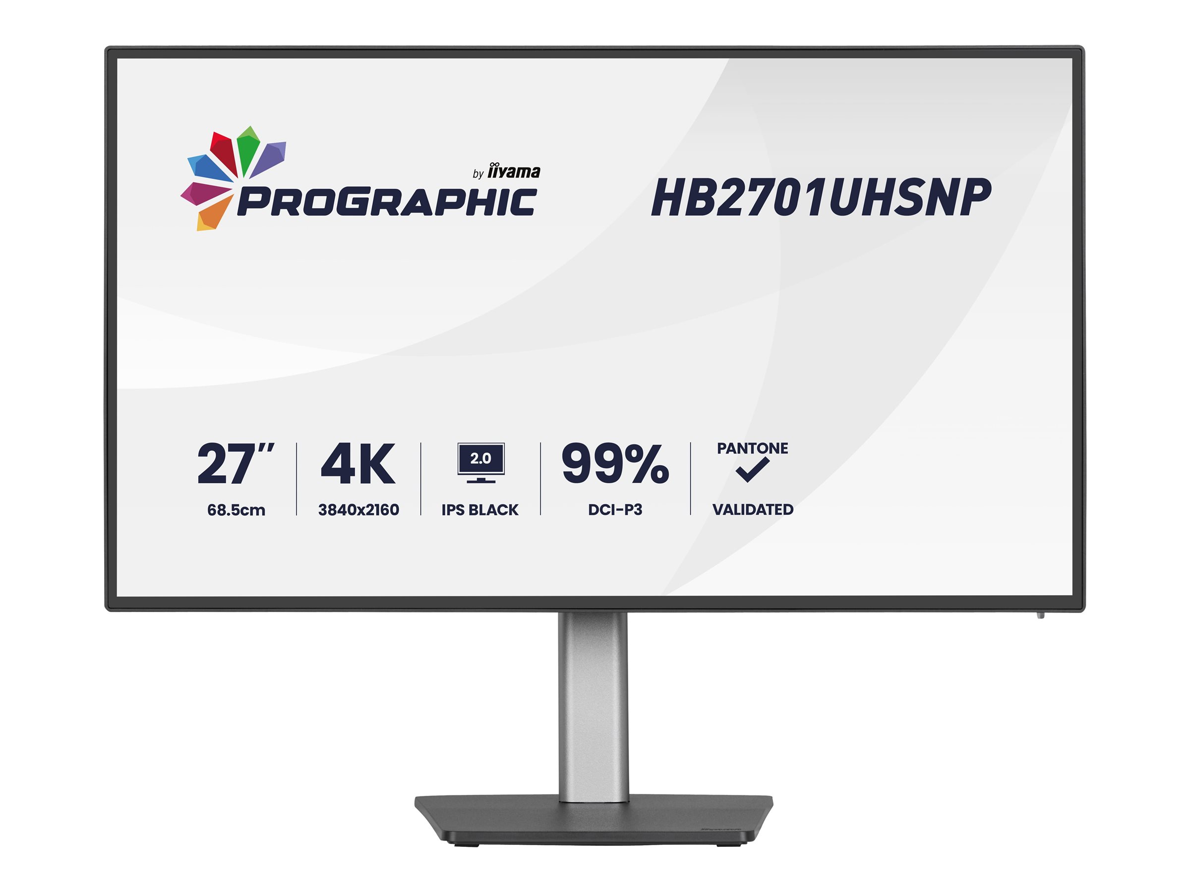 Iiyama ProGraphic HB2701UHSNP-B1 27 IPS Black 2.0 3840 x 2160 (4K) HDMI DisplayPort USB-C 60Hz Dockingskærm