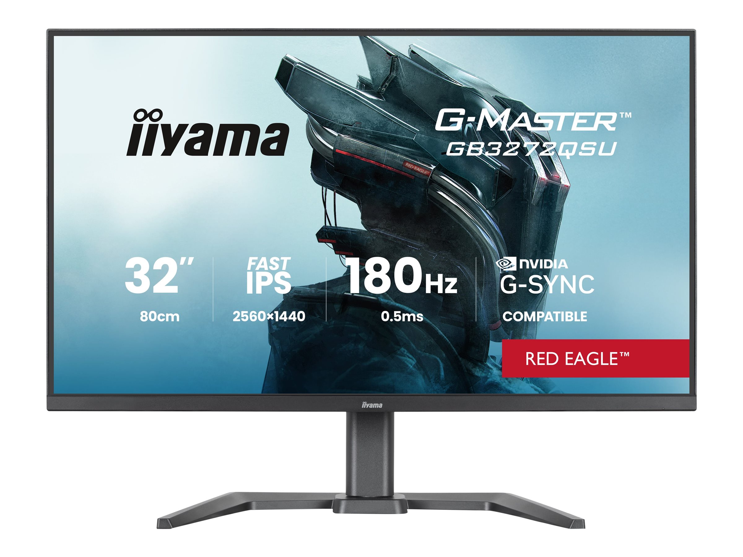 iiyama G-MASTER Red Eagle GB3272QSU-B1 32 IPS 2560 x 1440 (2K) HDMI DisplayPort 180Hz