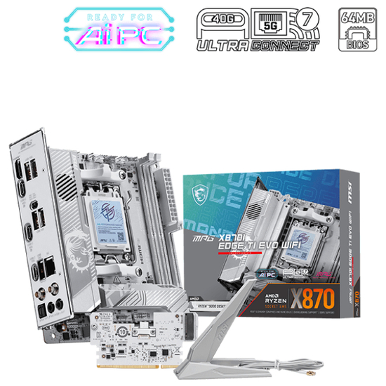 MSI MPG X870I EDGE TI EVO WIFI mATX Socket AM5 AMD X870