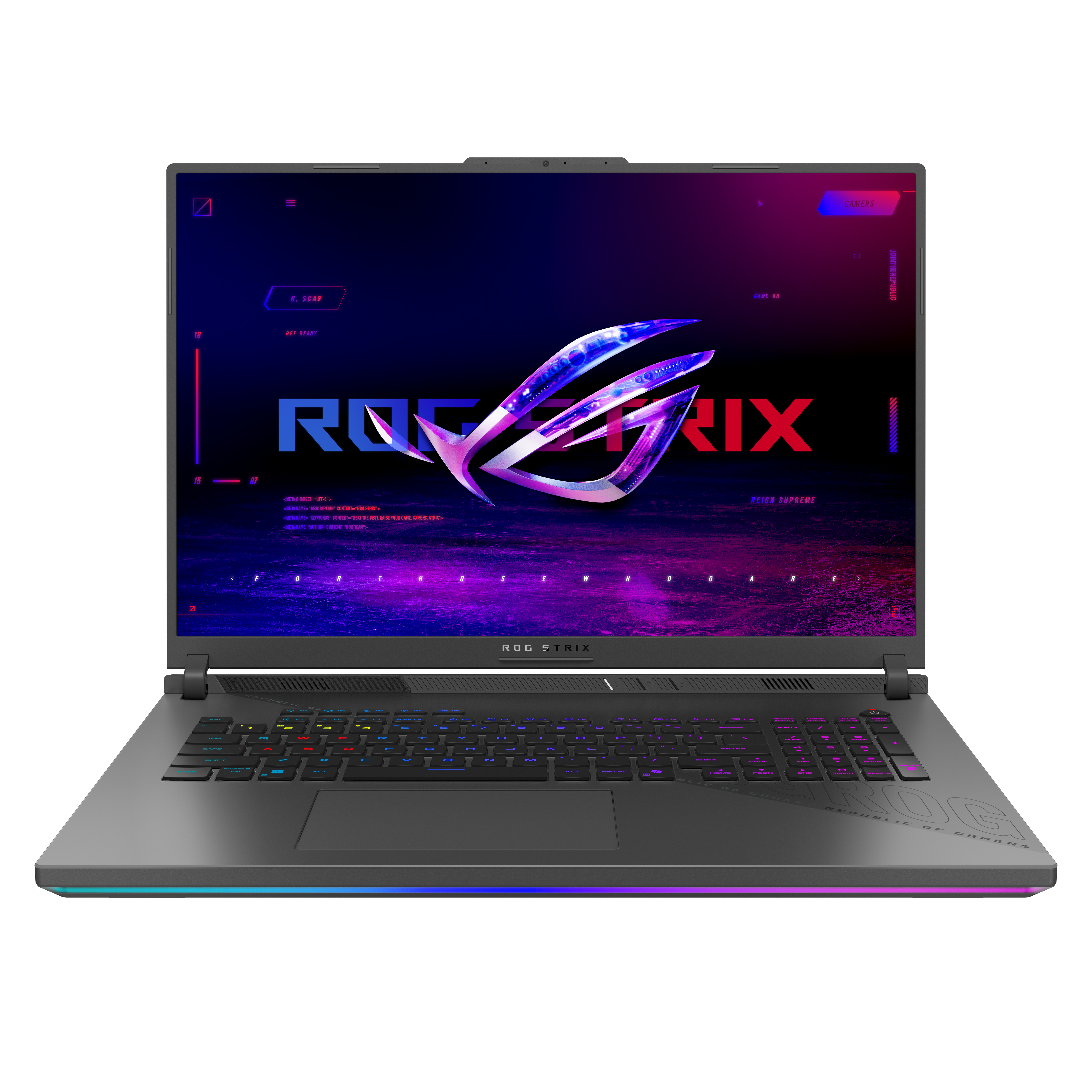 ASUS ROG Strix G18 G814FP-S9006W AMD Ryzen™ 9 9955HX Laptop 45,7 cm (18) WQXGA 32 GB DDR5-SDRAM 1 TB SSD NVIDIA GeForce RTX 5070 Wi-Fi 6E (802.11ax) Windows 11 Home Tysk Grå