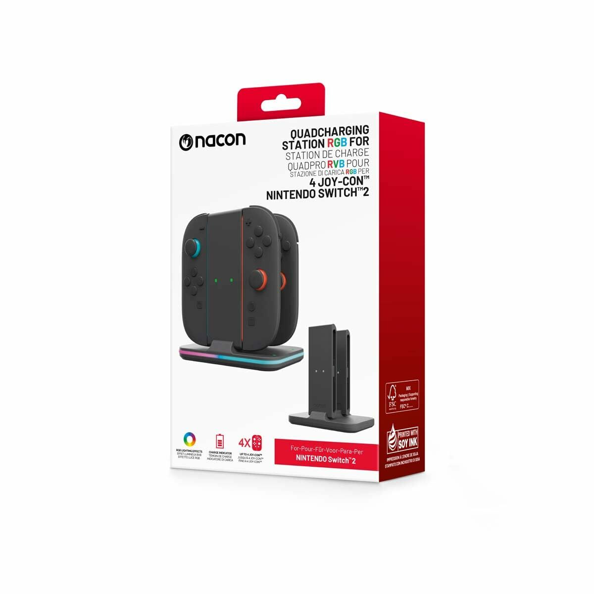 [AI generated title] Nacon Quad Opladningsstation Til Switch 2 Joy-Cons