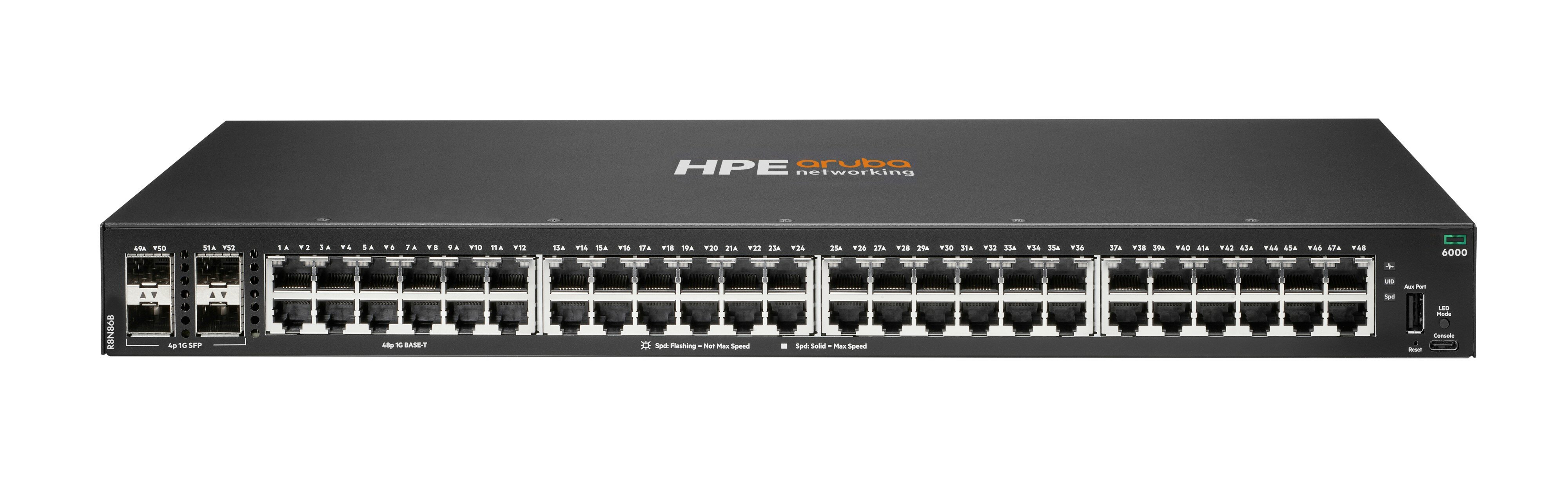 HPE Aruba Networking CX 6000 48p 10M/100M/1G 4p SFP 1G Switch EU en