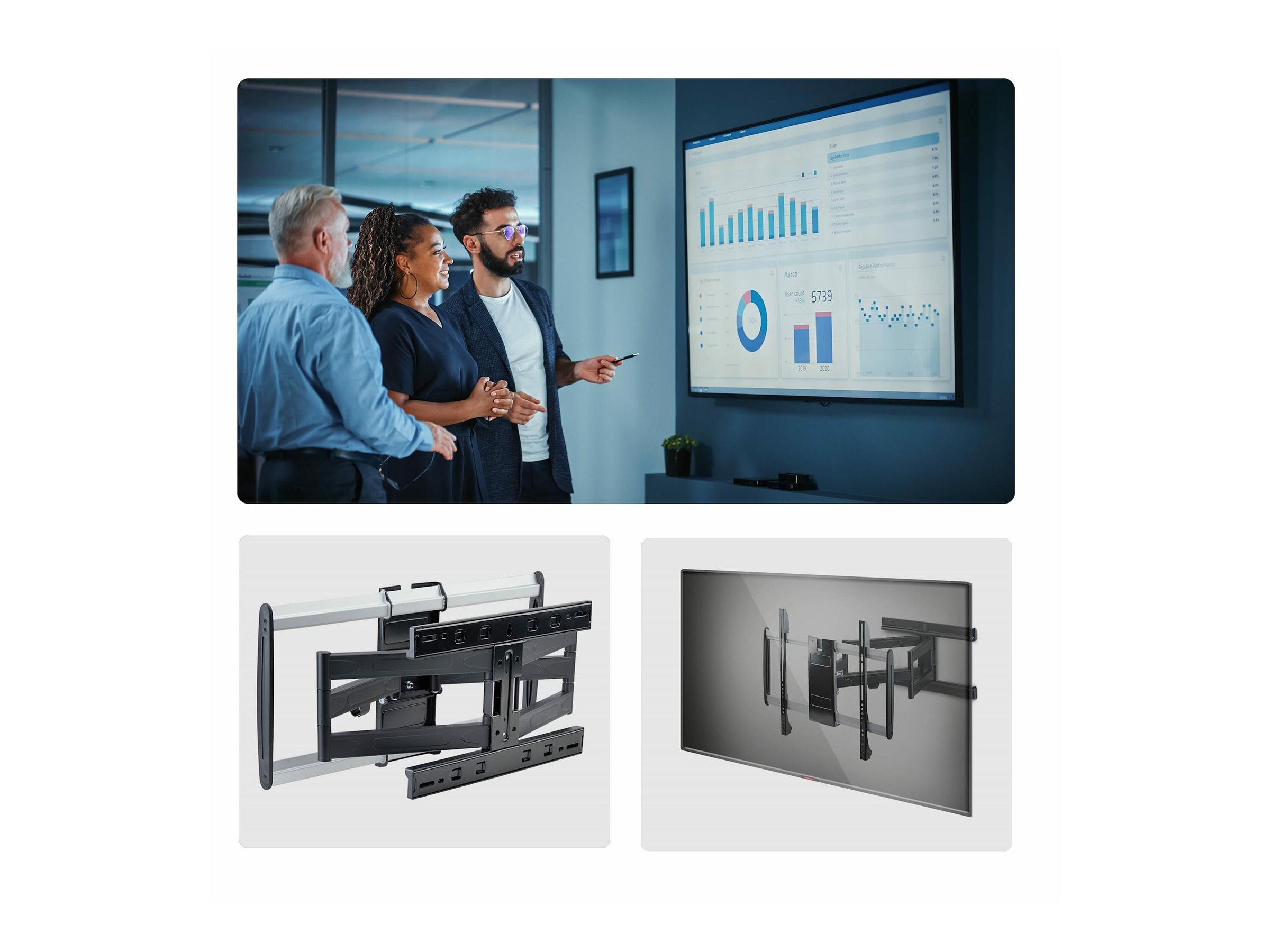 StarTech.com 65SAP2-TV-WALL-MOUNT TV mount/stand 32 - 65