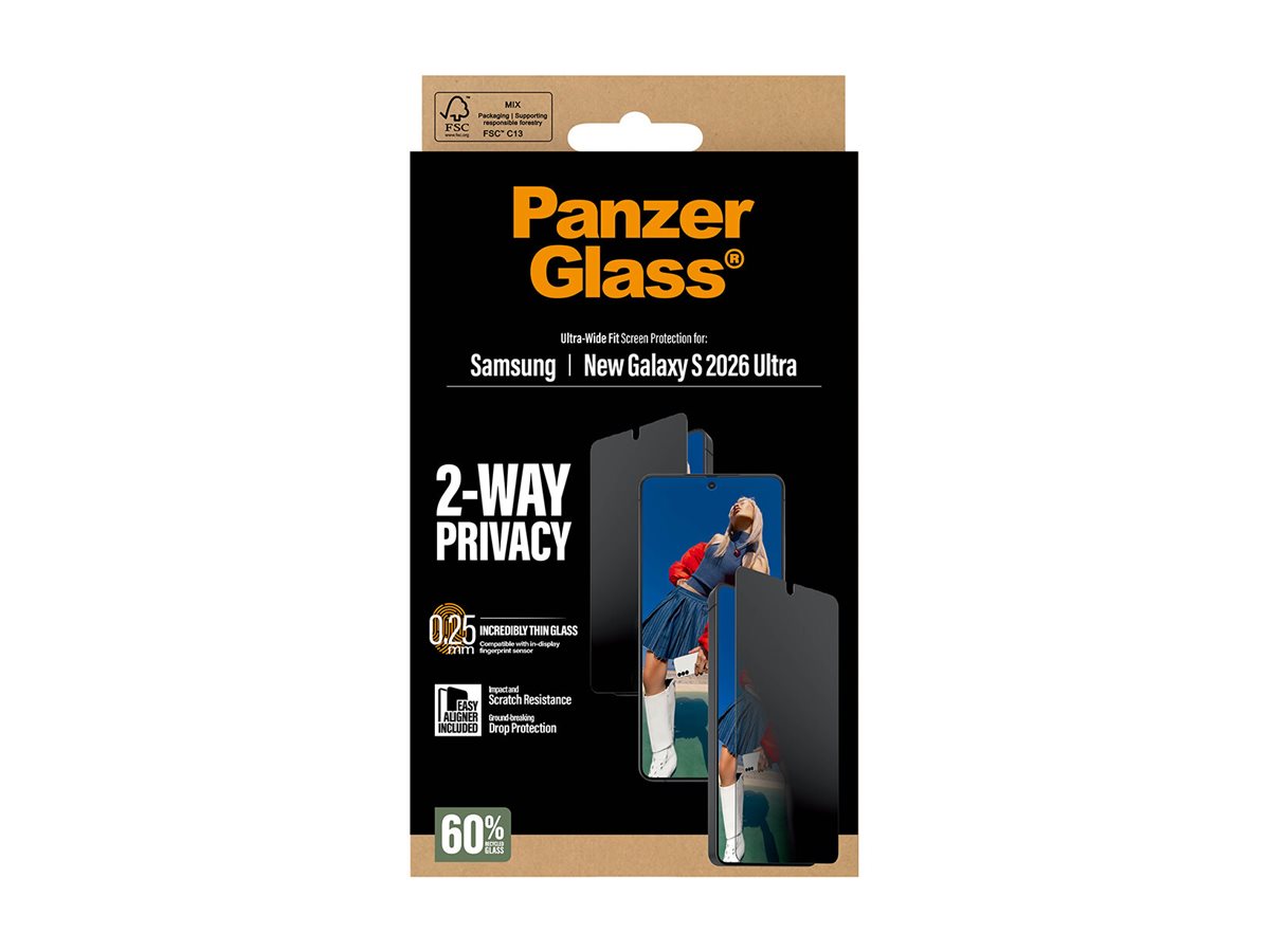 PanzerGlass ® 2-Way Privacy Screen Protector Samsung Galaxy S26 Ultra | Ultra-Wide Fit w. EasyAligner Samsung - Galaxy S26 Ultra