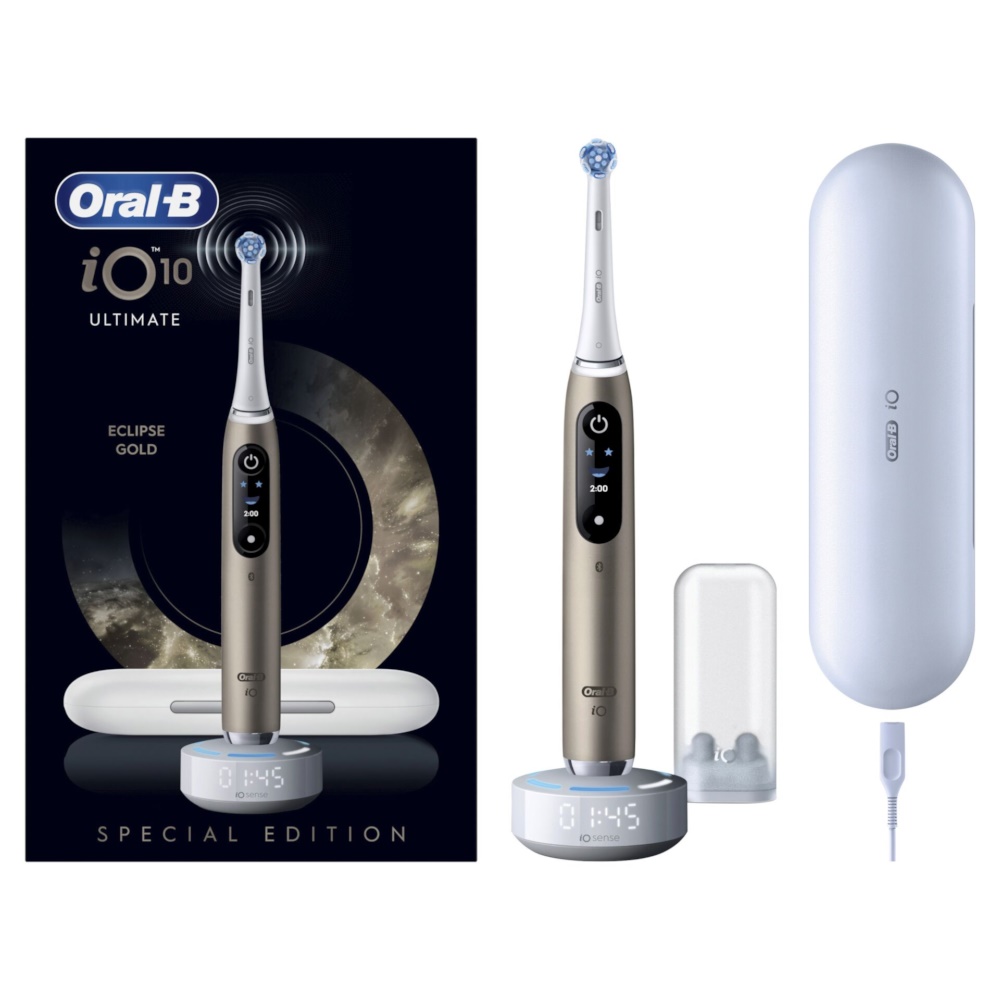 Oral-B iO Series 10 , Elektrische Zahnbürste (gold/schwarz, Eclipse Gold)