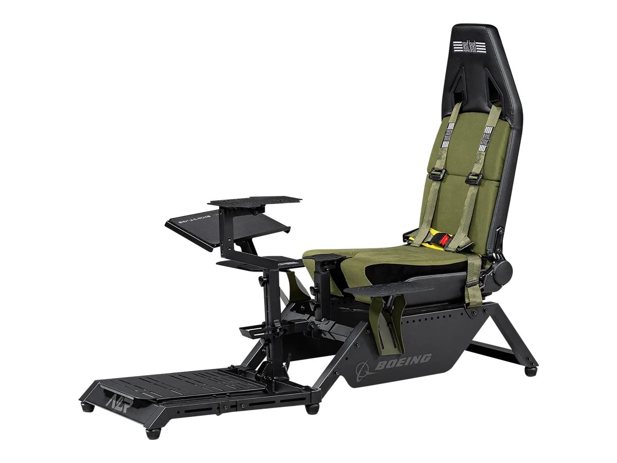 Next Level Racing Boeing Military Edition - flysimulatorcockpit - lærred, high-density skum, polyuretan-læder - grøn