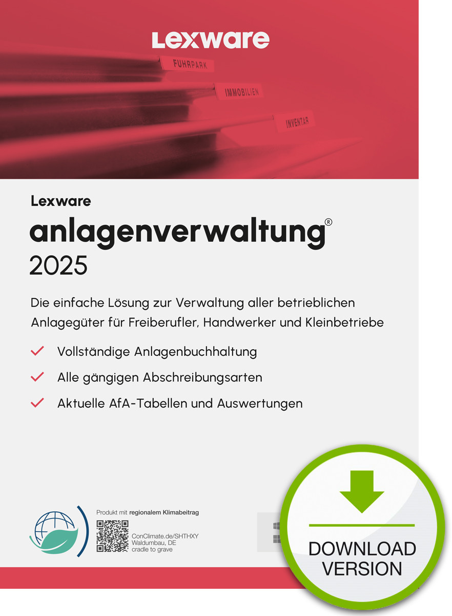Lexware anlagenverwaltung 2025 unbegrenzte Laufzeit Download Regnskab