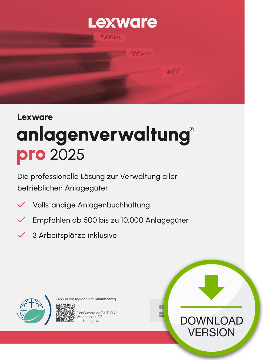 Lexware anlagenverwaltung pro 2025 unbegrenzte Laufzeit Download Regnskab 1 Ã…r