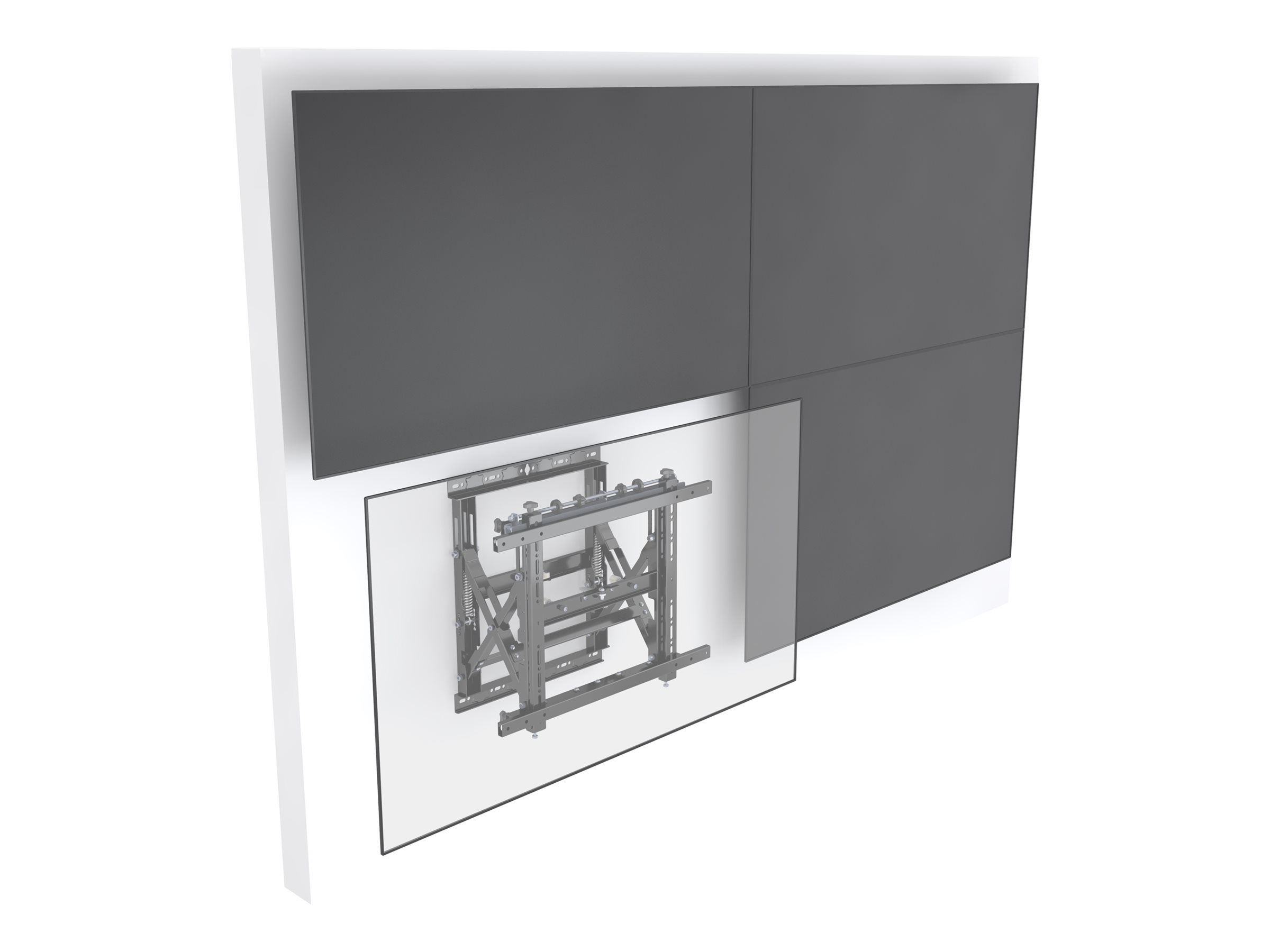 Multibrackets M Public Video Wall Mount Push HD Mounting Kit Flat Panel 40"-70"