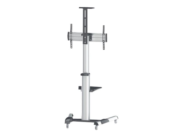 Manhattan Monitor/LFD Trolley Stand, 1 screen, 37-70, Vesa 200x200 to 600x400mm, Max 50kg, Silver, Box Vogn med hjul LCD/plasmapanel/AV-system/kamera 37-70